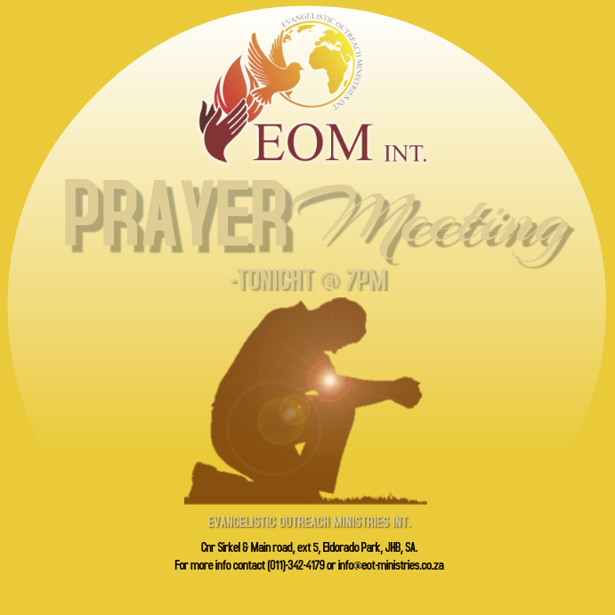 Prayer Meeting service Template Publicação no Instagram