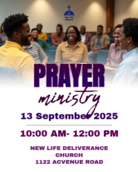 prayer ministry bible verse church meeting youth gr poster seminar weekly services flyer banner post Instagram Portrait template
