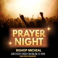 Prayer night,Good Friday,Church, easter Carré (1:1) template