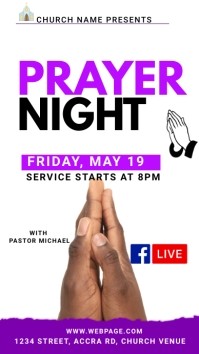 Prayer night, prayers Instagram Story template