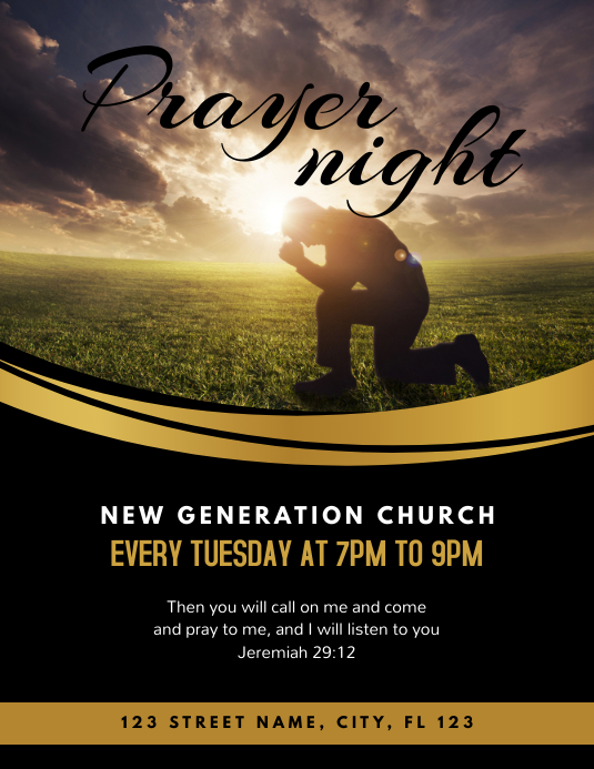 Prayer Flyer Template Free Portal Tutorials