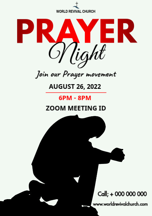 Prayer Night A3 template