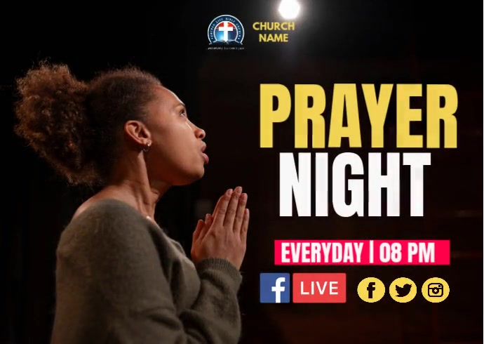 prayer night Cartolina template