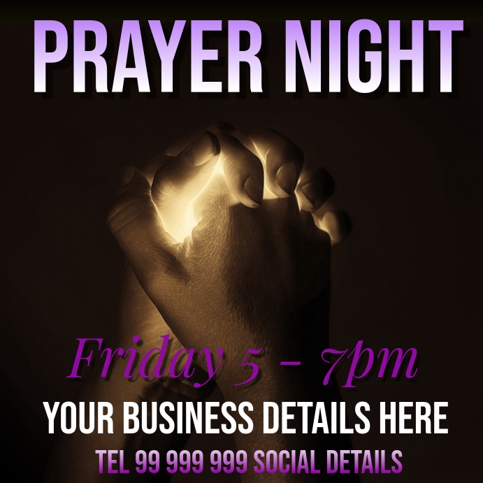 Prayer Night Template PosterMyWall