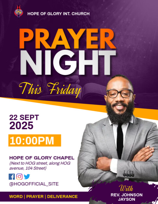 Prayer Night Template PosterMyWall