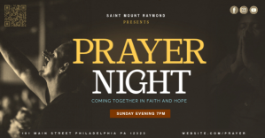 Preto Prayer Night Event Anuncio de Facebook Template