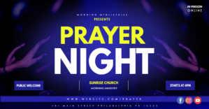 Prayer Night Facebook-Anzeige template