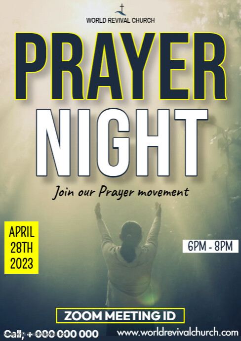 Prayer Night A3 template