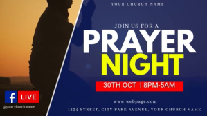 Purple Church Prayer Night Digitalanzeige Template