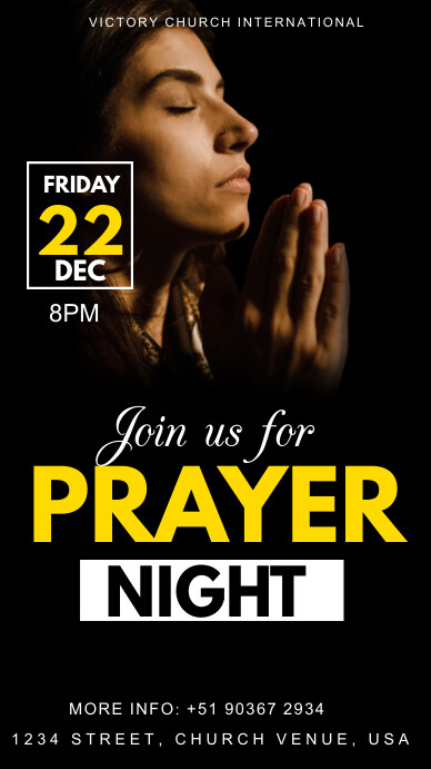 Prayer Night Template PosterMyWall