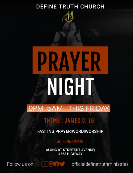 Prayer Night Template PosterMyWall