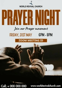 Prayer night flyer A3 template