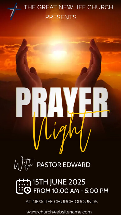 prayer night insatgram story/poster (1) template