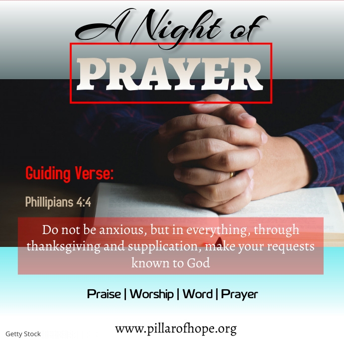 Prayer night poster Template | PosterMyWall