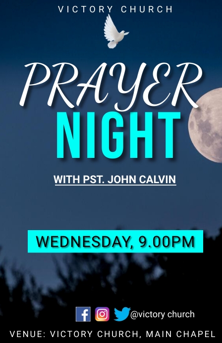 Prayer night Template Tabloid