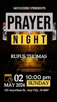 Prayer Night Video Template Affichage numérique (9:16)