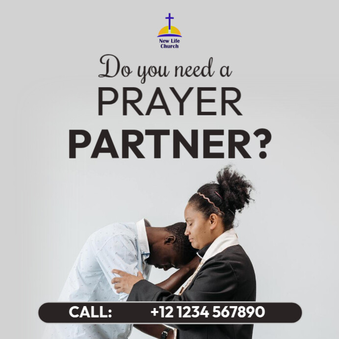 Prayer partner Post Instagram template