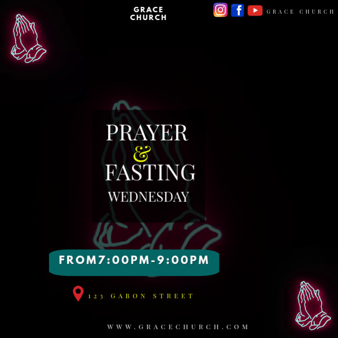 PRAYER POSTER template