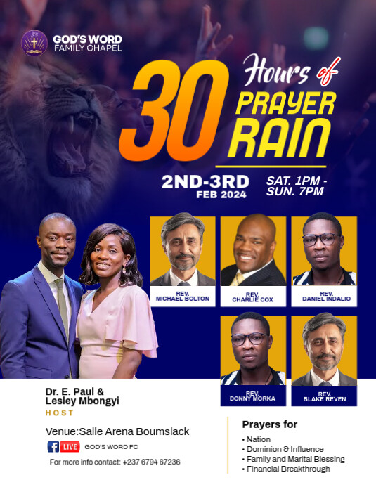 prayer rain church flyer Template | PosterMyWall