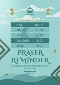 Prayer Reminder A5 template