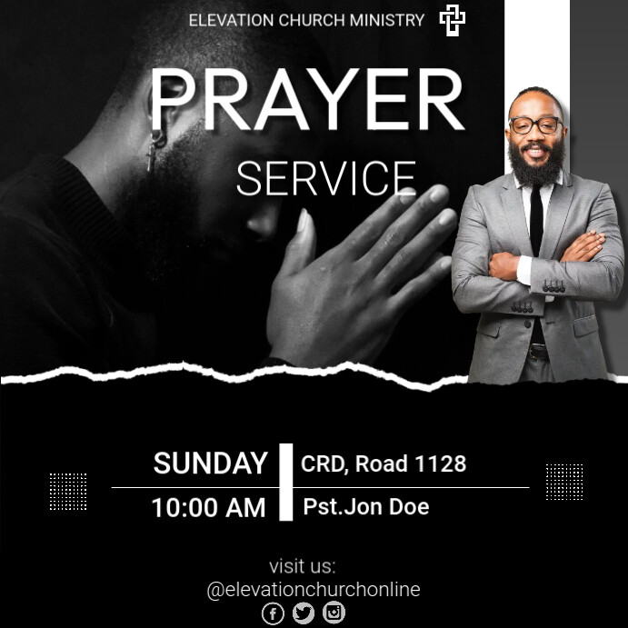 PRAYER SERVICE (12) Instagram na Post template
