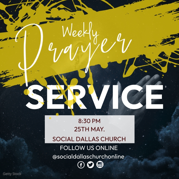 Pray Posts prayer service Template | PosterMyWall