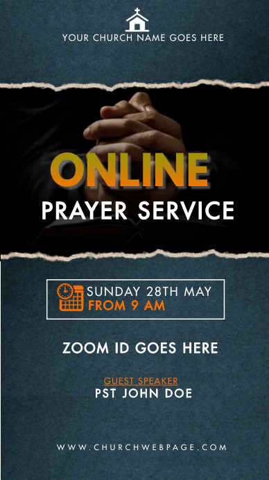 Prayer Service Template PosterMyWall