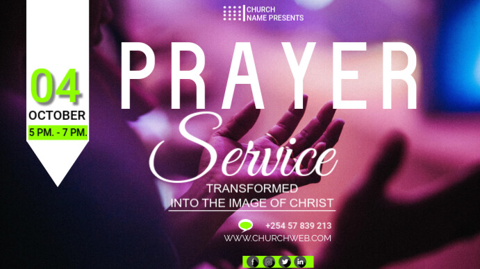 Prayer Service Presentation (16:9) template
