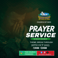 PRAYER SERVICE Wpis na Instagrama template
