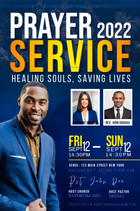 Prayer Service Template | PosterMyWall