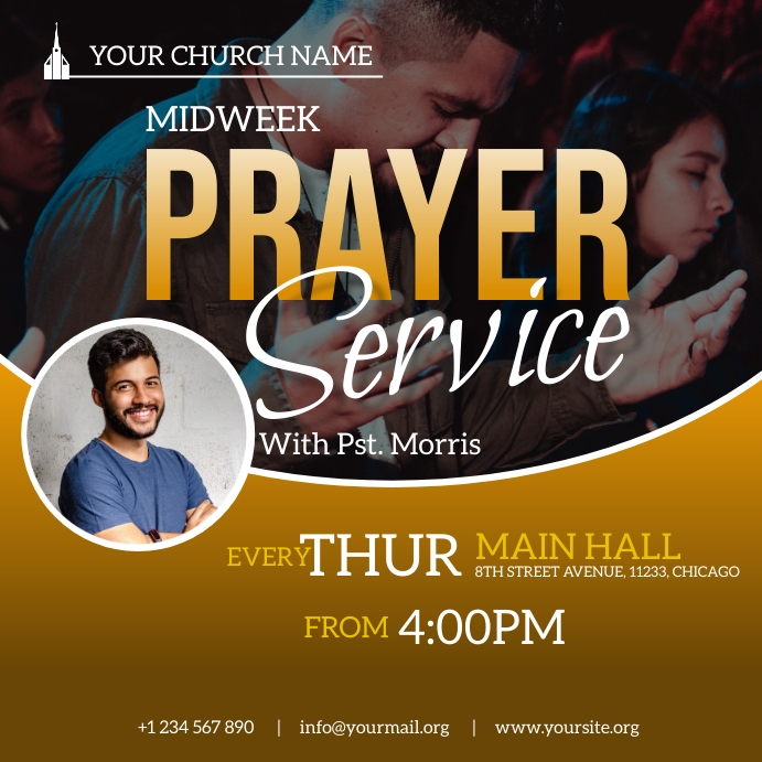 Copy of prayer service flyer PosterMyWall