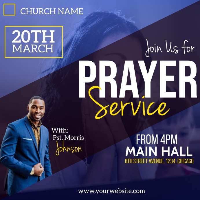 prayer service flyer Template PosterMyWall