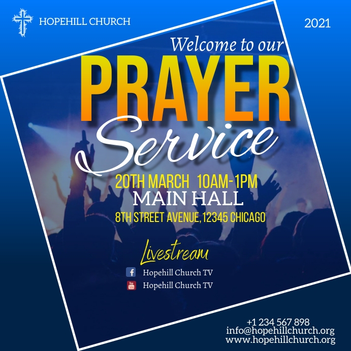 Copy of prayer service flyer PosterMyWall