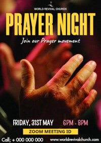 Prayer Service Flyer A3 template