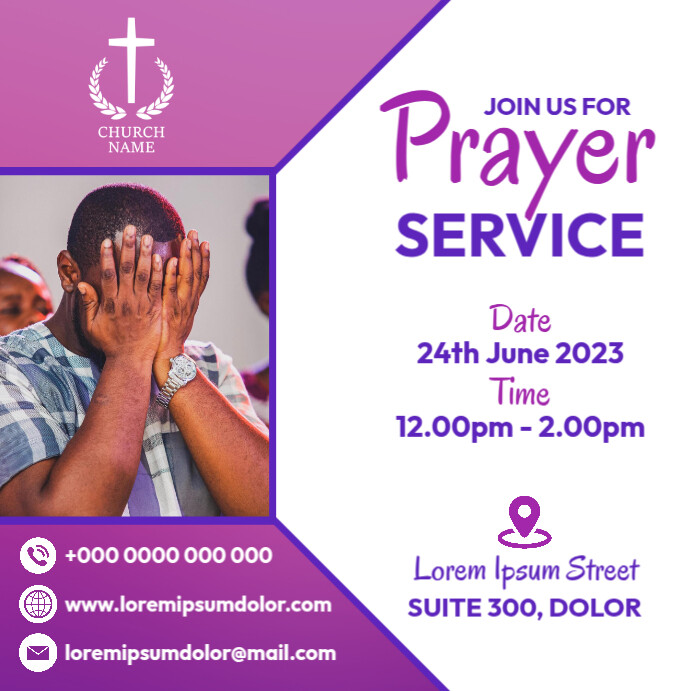 Prayer service invite Template | PosterMyWall