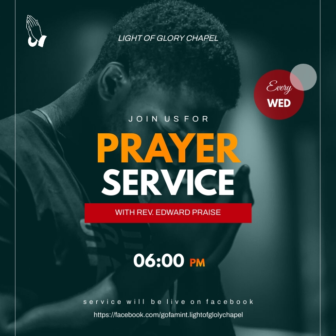 Copy of PRAYER SERVICE POSTER PosterMyWall