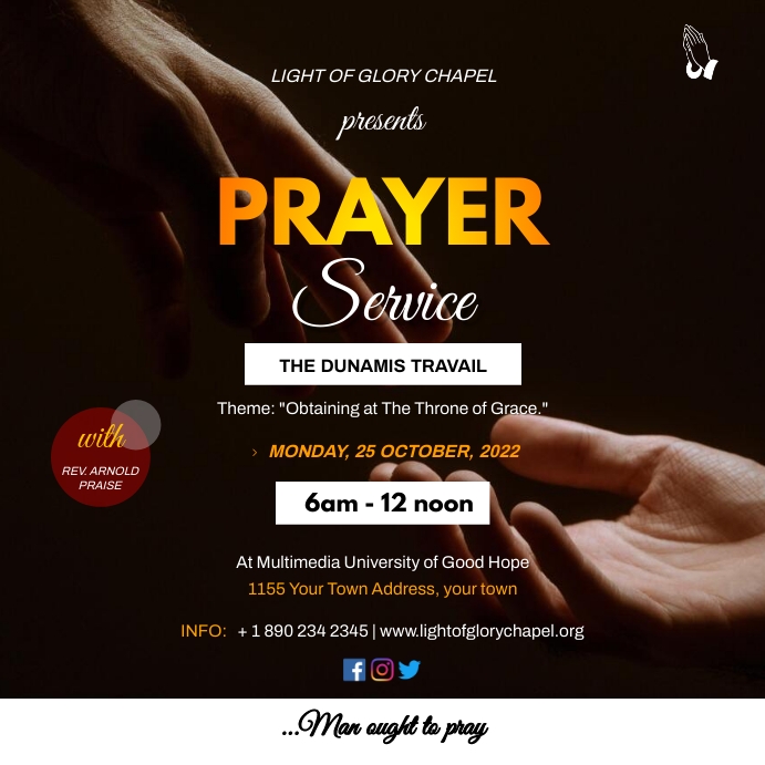 Copy of Prayer Service poster | PosterMyWall