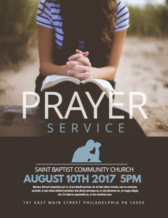 Prayer Service Template PosterMyWall
