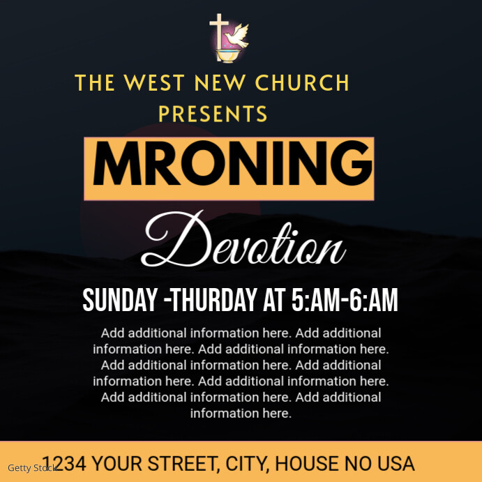 Prayer service Template Instagram na Post