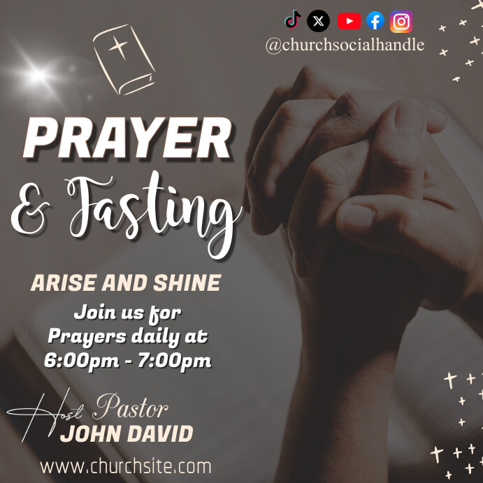 prayer service template | PosterMyWall