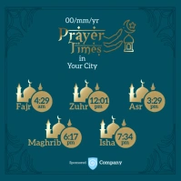 Prayer Times Instagram Post template