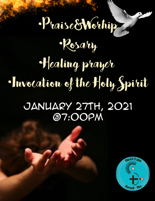 Prayer to the Holy Spirit Flyer template