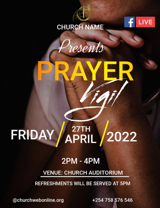 prayer vigil Template PosterMyWall prayer vigil Template PosterMyWall