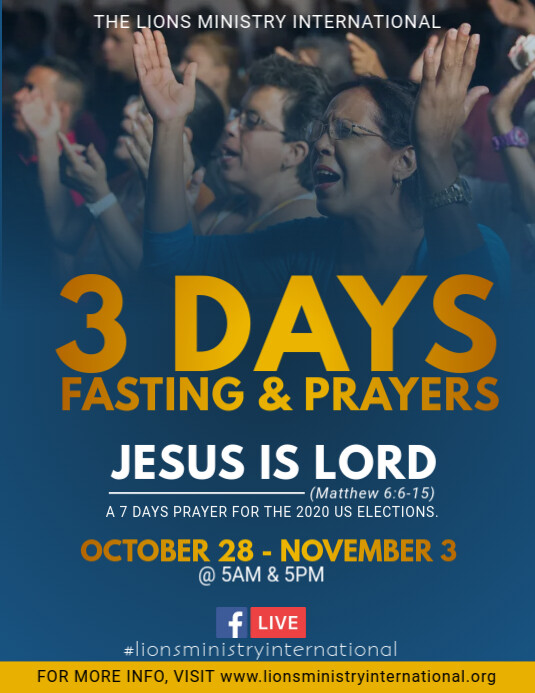 Church Flyer Design Fasting And Prayer Flyer - Jacinna mon