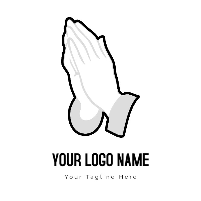 Praying Hands Christian Prayer Christianity Christian Symbolism Logo Logótipo template
