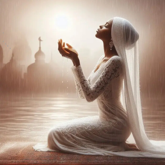 Praying woman Instagram Post template