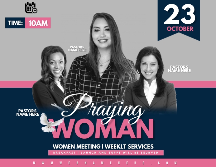 praying woman Flyer (Letter pang-US) template