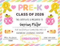 Pre K graduation certificate Iflaya (Incwadi ye-US) template