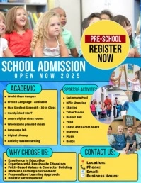 Pre School Admission Flyer template