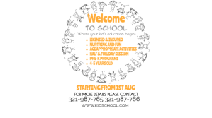 White PRE SCHOOL ENROLMENT youtube cover template Coverfoto til YouTube-kanal